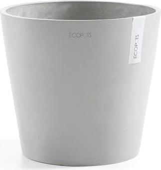 Ecopots Kunststoff-Topf Amsterdam 30cm white grey