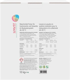Sonett Pulver Gastronomie und Gewerbe Waschmittel, 200 Waschladungen