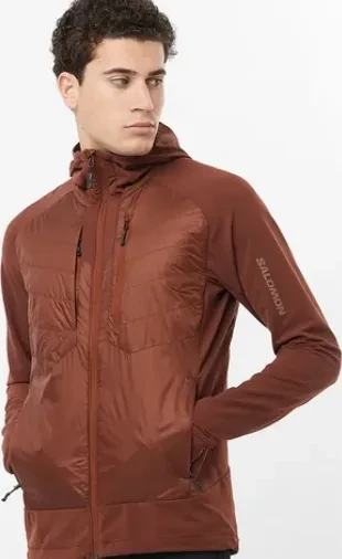 Salomon Elixir Hybrid Hooded Funktionsjacke rum raisin (Herren)