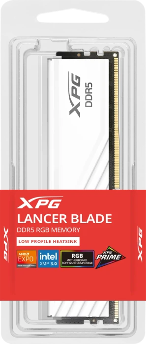 ADATA XPG LANCER BLADE RGB White UDIMM 32GB, DDR5-6000, CL30-40-40, 2RX8