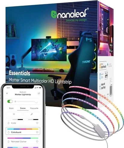nanoleaf Essentials Matter Multicolour HD LED Strip LED-Streifen Starter-Kit RGBIC 5m