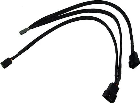 Phobya 4-Pin auf 4-Pin/Molex Adapter, 30cm, schwarz