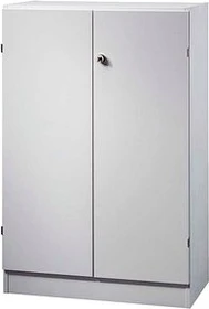 Hammerbacher Schrankwandsystem Solid 6+7 V6550, Streifengriff, grau/grau, Aktenschrank