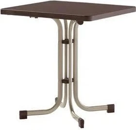 Sieger Boulevard mecalit-Pro Klapptisch 70x70cm champagner/schieferdekor mocca