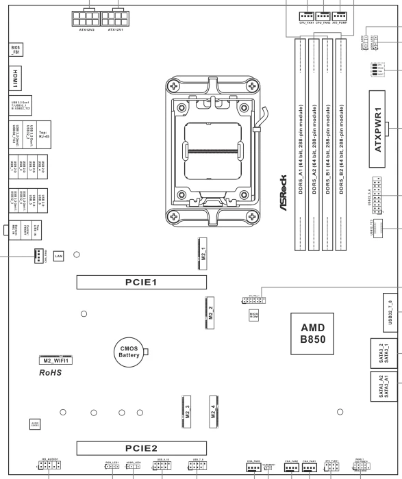 ASRock B850 Pro RS (AMD AM5)