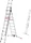 Hailo S100 Profilot Alu 3-tlg. Teleskop-Mehrzweckleiter, 3x 9 Stufen (9309-507)