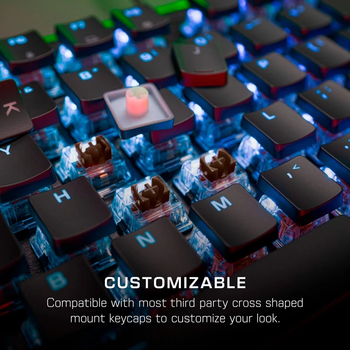 Roccat Vulcan II, LEDs RGB, schwarz, TITAN II BROWN, USB, DE