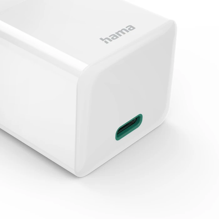 Hama Schnellladegerät USB-C PD/Qualcomm GaN Mini-Ladegerät 30W weiß