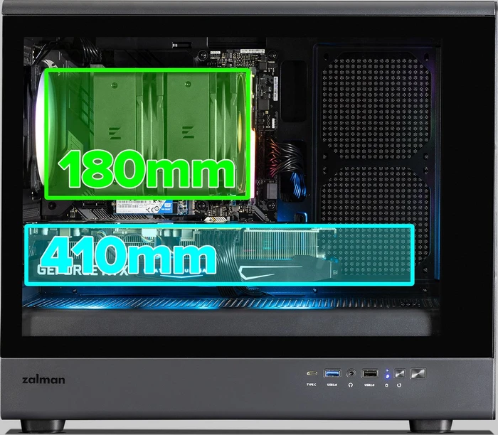 Zalman M5 Black, Glasfenster