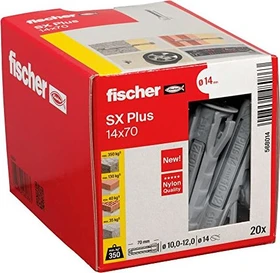fischer SX Plus 14x70 Spreizdübel, 14x70mm, 20 Stück
