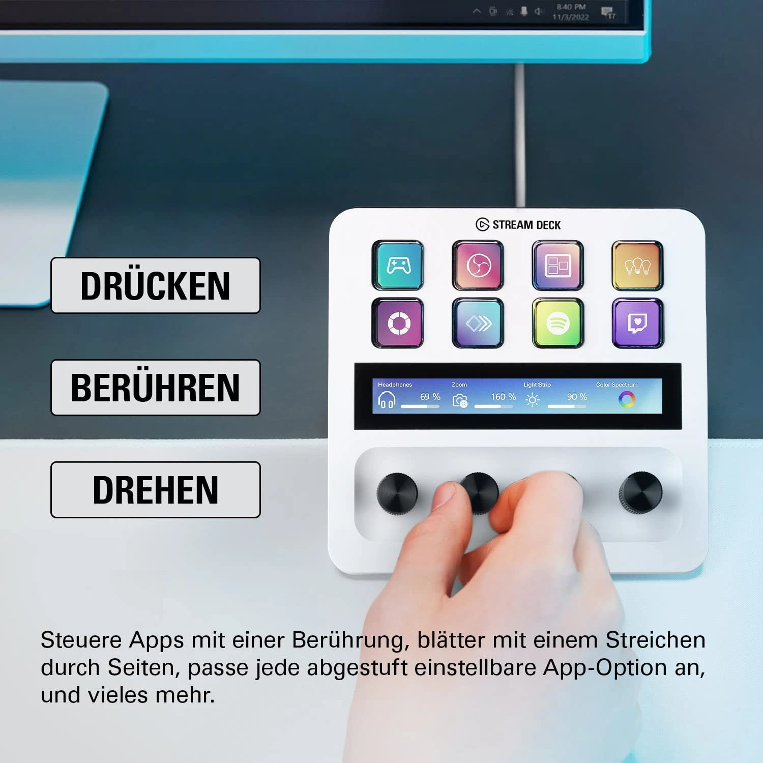 Elgato Stream Deck+ White Edition, weiß, USB-A (10GBD9911) ab 