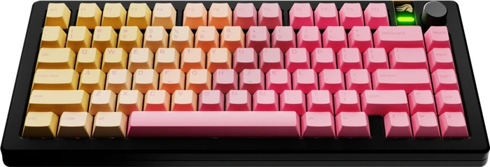 Glorious GPBT Gradient V2 Keycaps, Kunststoff (PBT), Grapefruit, orange/rosa, 131 Tasten, ANSI-US