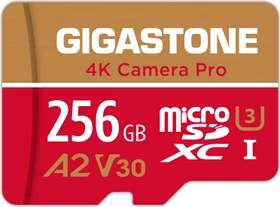 Gigastone 4K Camera Pro R100/W60 256GB Kit, UHS-I U3, A2, Class 10
