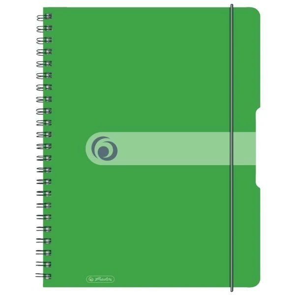 Herlitz Spiralblock to go, A4, kariert, apfel, 80 Blatt