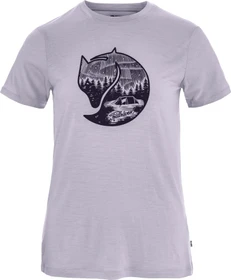 Fjällräven Abisko Wool Fox Funktionsshirt kurzarm lavender mist/dark navy (Damen)