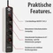 Brennenstuhl Ecolor mit USB-Ladefunktion, 4-fach, 2x USB-C, mit Schalter, 1.5m, weiß/schwarz Vorschaubild