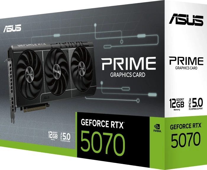 ASUS Prime GeForce RTX 5070, PRIME-RTX5070-12G, 12GB GDDR7, HDMI, 3x DP
