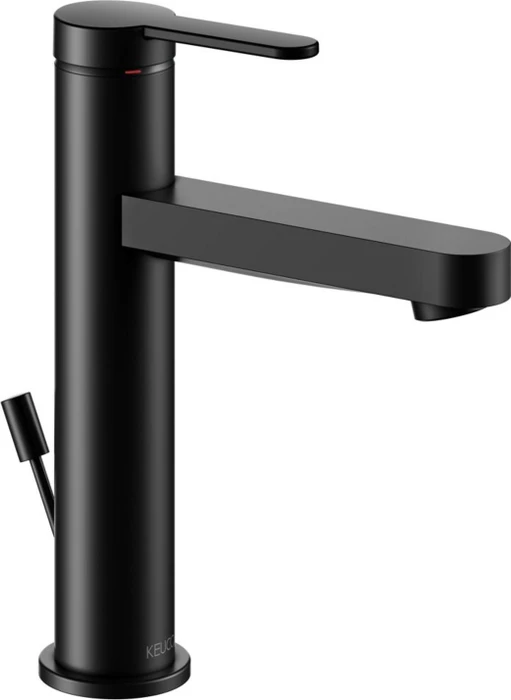Keuco IXMO 59501 Einhebel-Waschtischmischer mit Ablauffernbedienung 130 IXMO Flat schwarz matt
