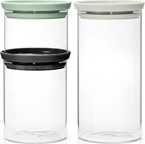 Brabantia Vorratsdose Glasbehälter stapelbar