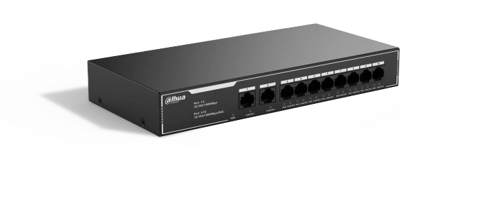 Dahua SF10 Desktop Switch, 10x RJ-45, 65W PoE+
