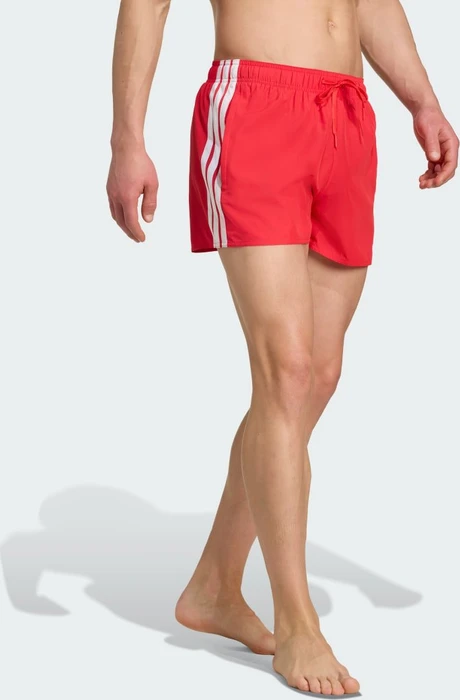 adidas 3-Streifen 3-Inch Badeshorts pure ruby/white (Herren)