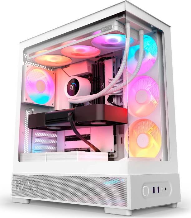 NZXT S5 RGB Deluxe White, Glasfenster