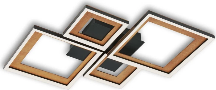 Briloner Frame LED Deckenleuchte 22W 53cm schwarz/braun