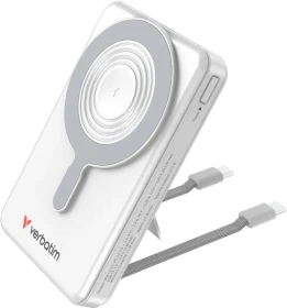 Verbatim Charge 'n' Go Power Bank mit USB-C-Kabel 10000mAh silber