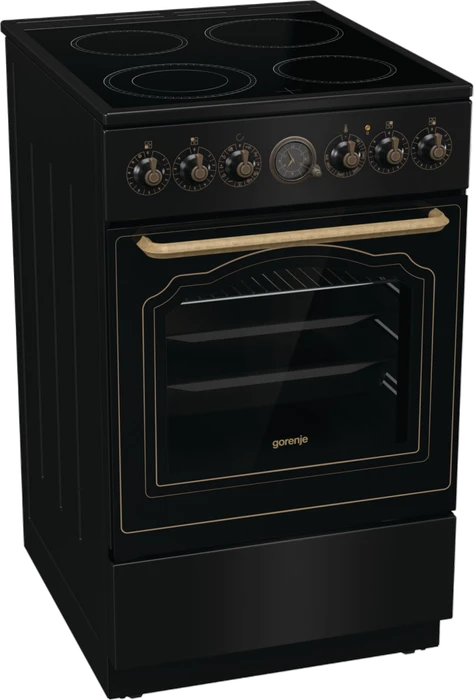 Gorenje GECS5B70CLB Elektroherd mit Glaskeramik-Kochfeld