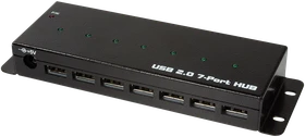 LogiLink Industrial Wallmount USB-Hub, 7x USB-A 2.0, USB-B 2.0 [Buchse] (UA0318)