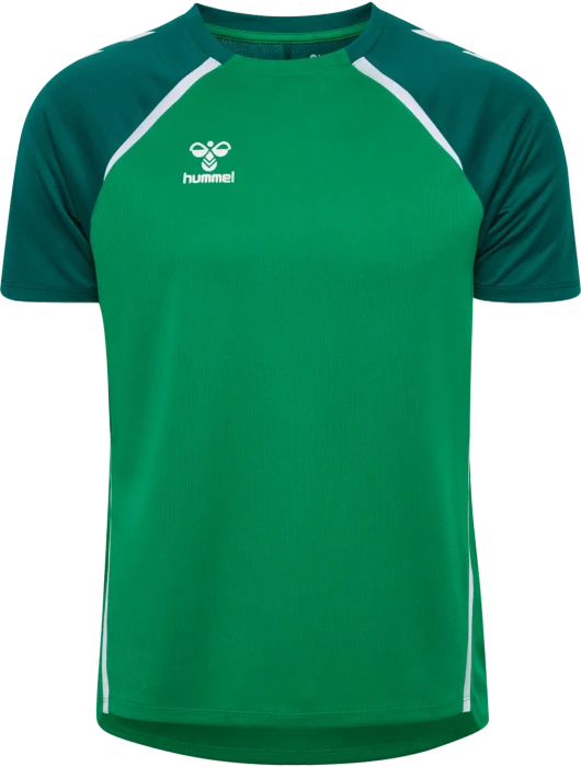 hummel Lead 2.0 Funktionsshirt kurzarm jelly bean/evergreen (Herren)