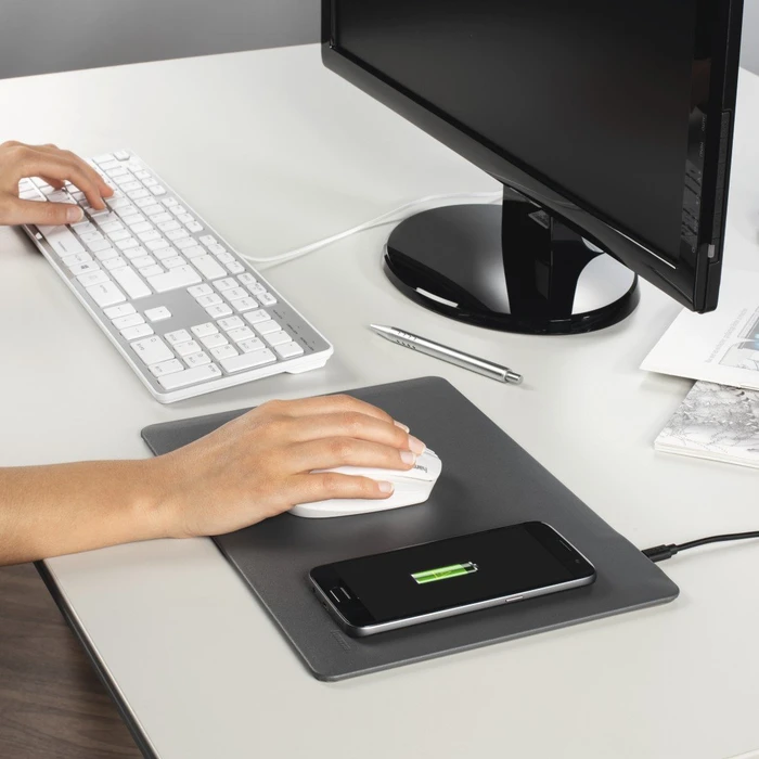 Hama Wireless Charging Mousepad, dunkelgrau