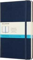 Moleskine Klassik Notizbuch, 130x210mm, punktiert, fester Einband Large, saphirblau, 240 Blatt