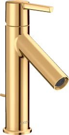 Hansgrohe Axor Starck Einhebel-Waschtischmischer 100 CoolStart mit Hebelgriff und Zugstangen-Ablaufgarnitur polished brass