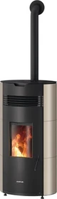 Justus Norta Pellet-Kaminofen Stahl schwarz/taupe