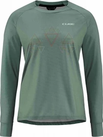 Cube ATX Rundhals Trikot langarm grün (Damen)