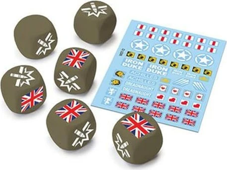 Gale Force Nine World of Tanks - British - Würfel & Abziehbilder