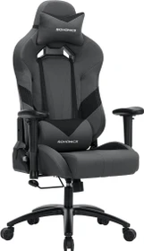 Songmics Gamingstuhl, grau/schwarz