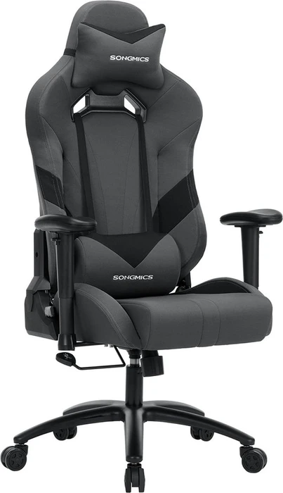 Songmics Gamingstuhl, grau/schwarz