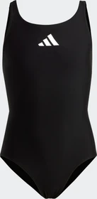 adidas Solid Small Logo Badeanzug schwarz/weiß (Junior)