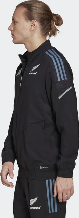 adidas All Blacks Primeblue Rugby Präsentationsjacke black/white/wonder steel (Herren)