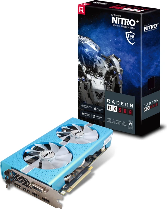 Sapphire Nitro+ Radeon RX 580 8G G5 SE, 8GB GDDR5, DVI, 2x HDMI, 2x DP, lite retail