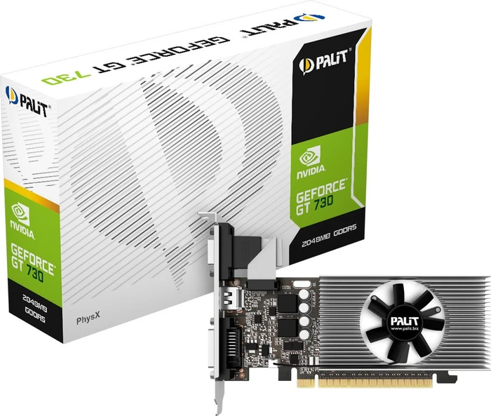 Palit GeForce GT 730, 2GB GDDR5, VGA, DVI, HDMI