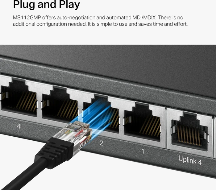 Mercusys Desktop Gigabit Switch, 10x RJ-45, 2x SFP, 110W PoE+