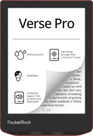 PocketBook Verse Pro, Passion Red, 16GB Flash
