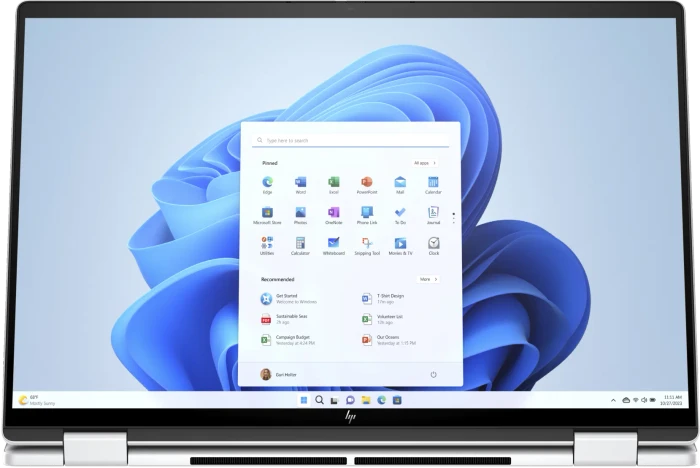 HP Envy x360 2-in-1 16-ac0473ng, Glacier Silver, Core Ultra 7 155U, 16GB RAM, 512GB SSD, DE