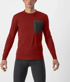 Castelli Unlimited Merino Trikot langarm red ochre/dark gray (Herren)