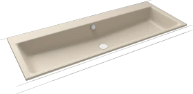 Kaldewei Puro Einbau-Doppelwaschtisch 120x46cm, Perl-Effekt, warm beige 20