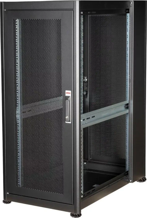 Roline / Secomp Basic 19" Netzwerkschrank 26HE, montiert, Glastür, IP20, RAL 9005, 1000mm tief