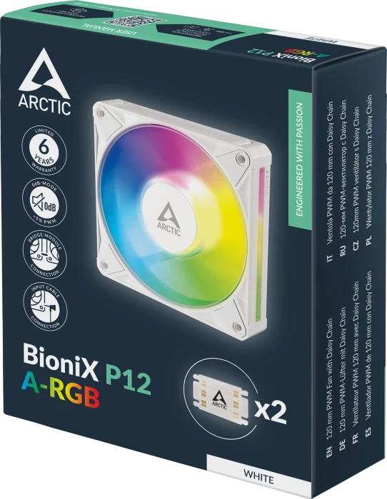 ARCTIC BioniX P12 A-RGB, weiß, 120mm